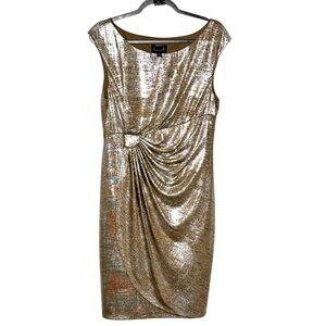 Connected Apparel Gold & Silver Dress  Size:10